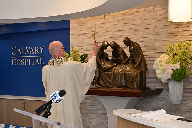 The blessing of Calvary Hospital’s newly renovated lobby.